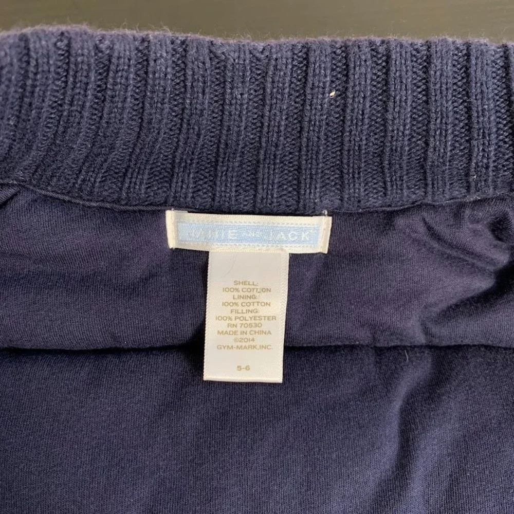 Janie and Jack Navy Blue Cable Knit Puffer Vest‎ Preppy Holiday Boys Youth 5-6